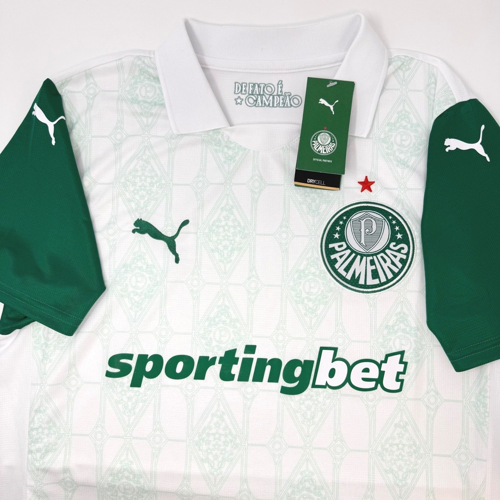 Puma Palmeiras 2024 Away Jersey Mens Large Soccer Shirt 782428-01 NEW
